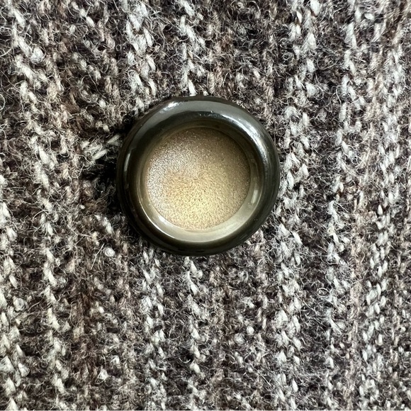 Vintage tailored preppy old money tweed stripe brown fitted jacket blazer - Picture 6 of 11